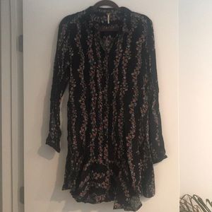 Free People floral shirt dress